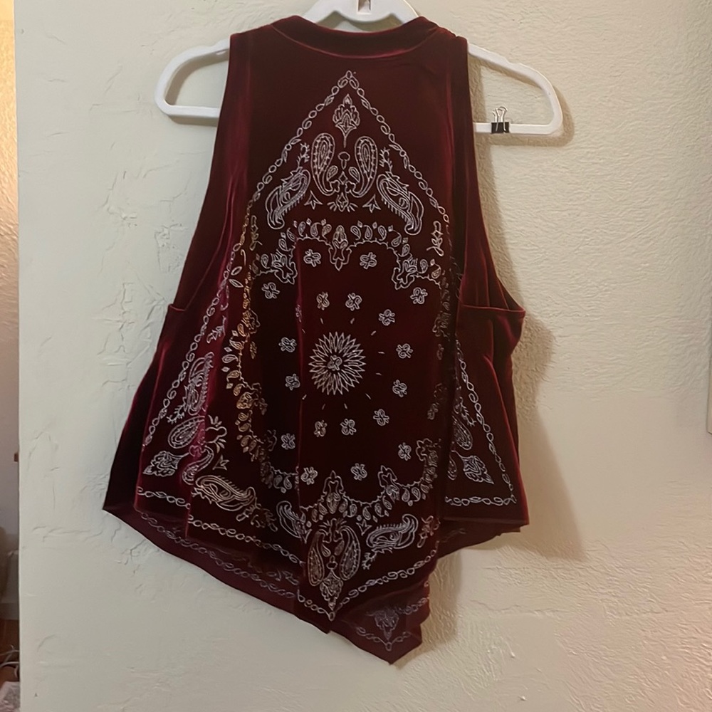 Free People red velvet tank